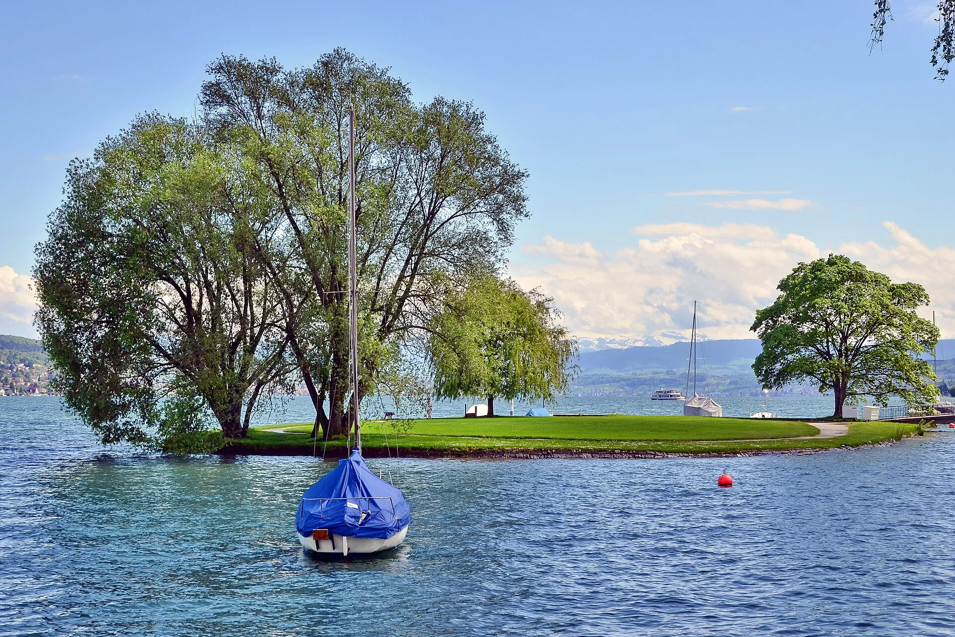 Isola Saffa e Landiwiese sul lago di Zurigo